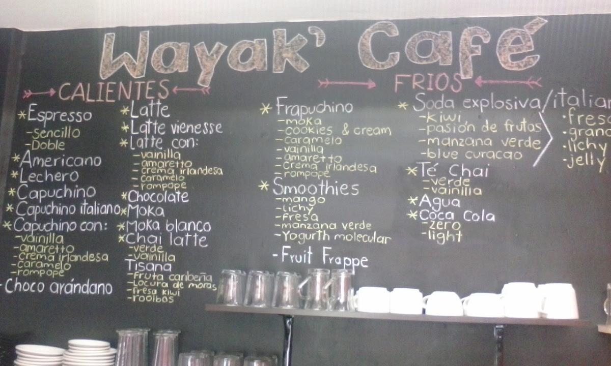 Wayak' Café меню