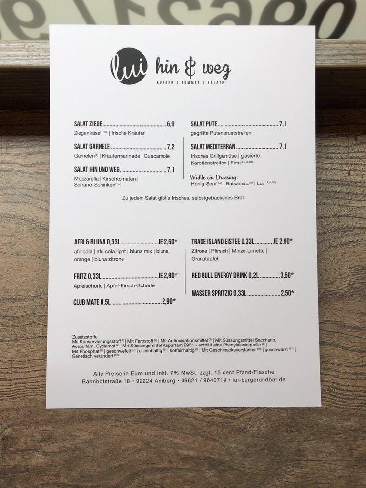 LUI hin&weg меню