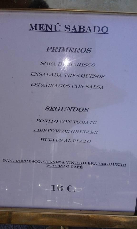 Bar-Restaurante Suarez меню