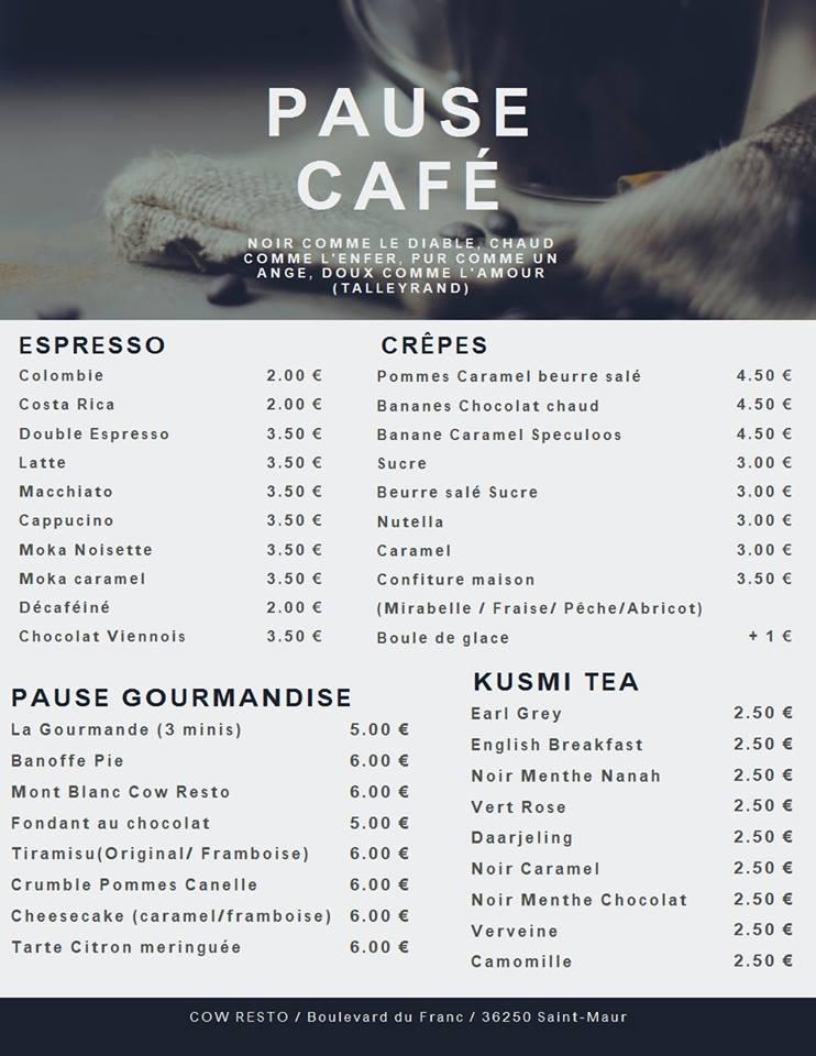 COW RESTO меню