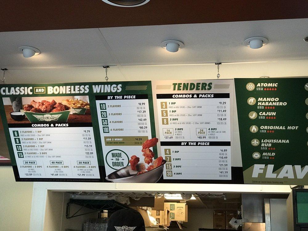 Wingstop меню