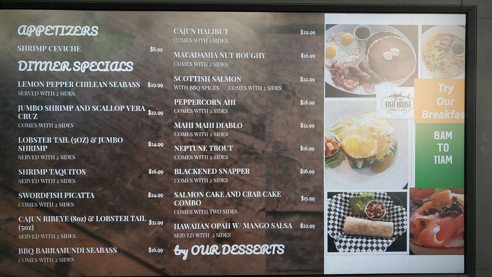 Fish house market and grill меню