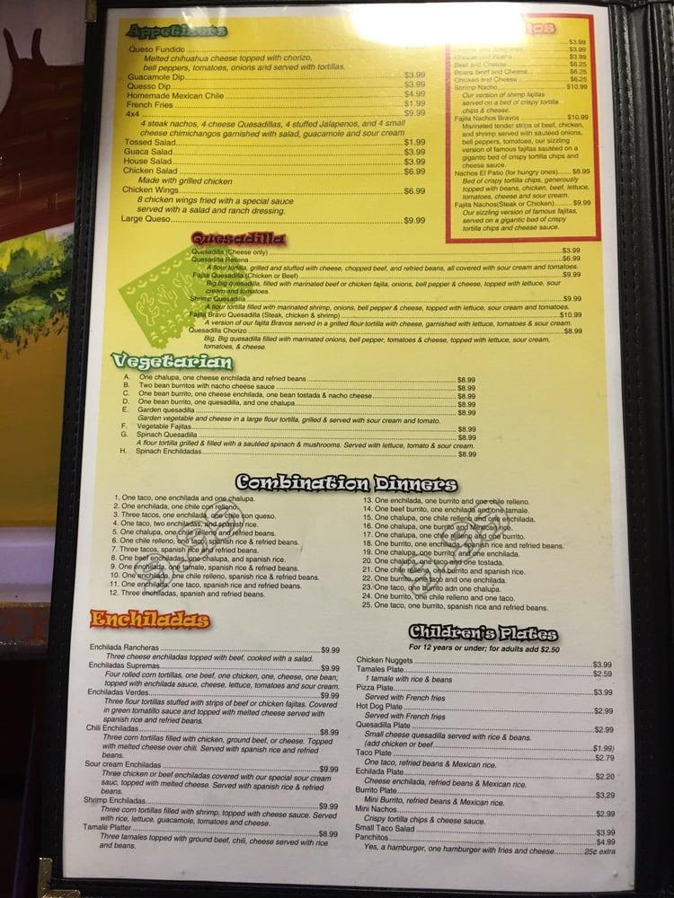 El Patio меню