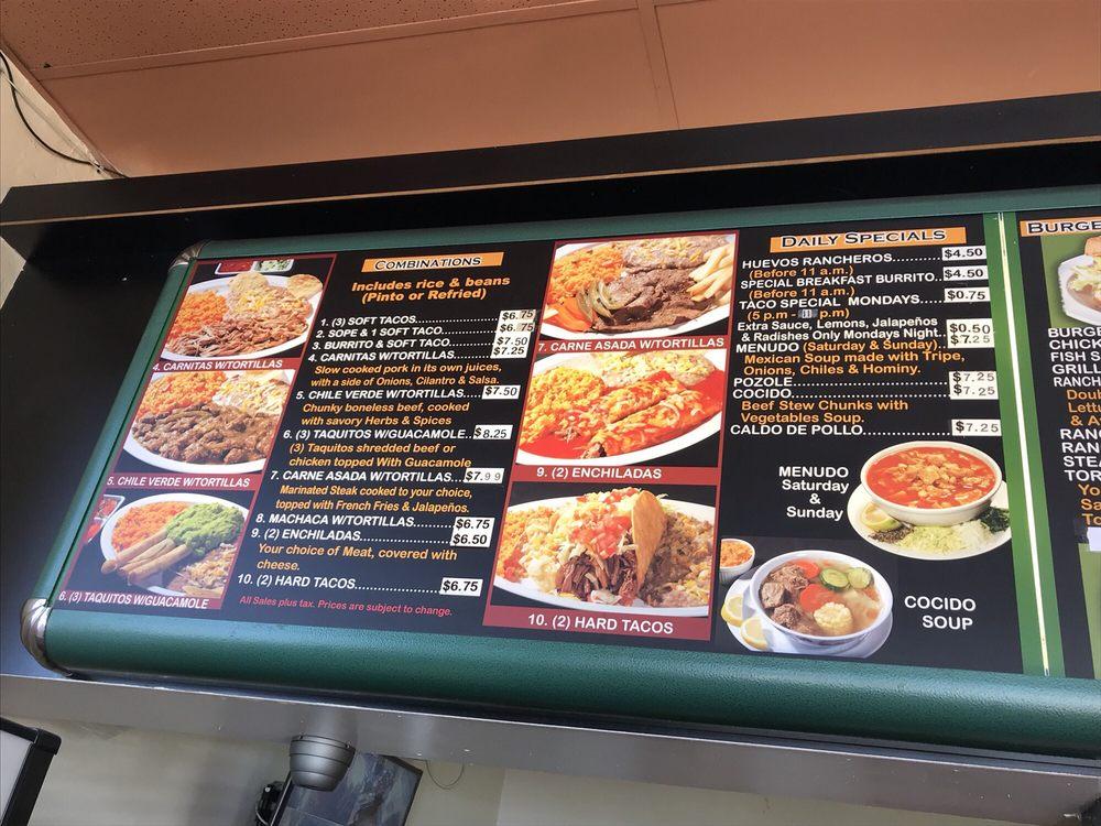 El Ranchero Restaurant меню