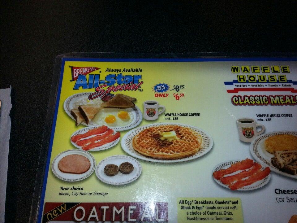 Waffle House меню
