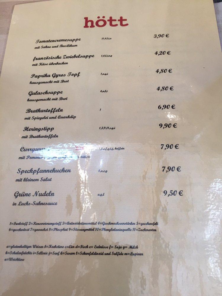 Hött меню
