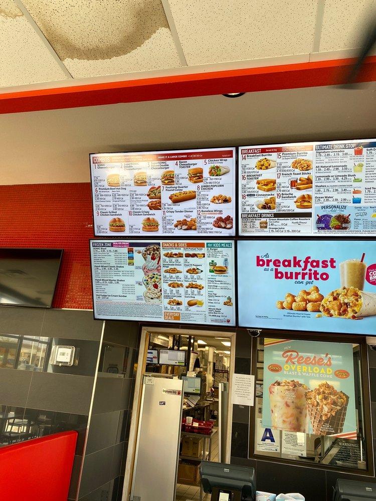 Sonic Drive-In меню