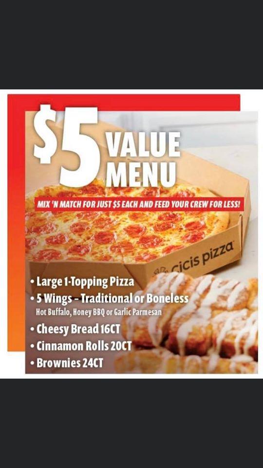 Cicis Pizza меню