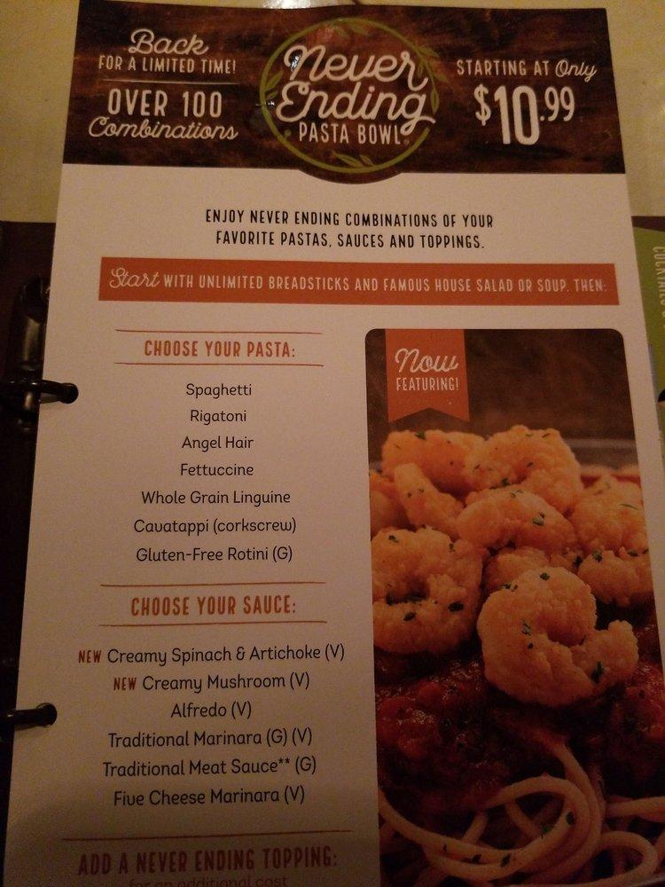Olive Garden Italian Restaurant меню