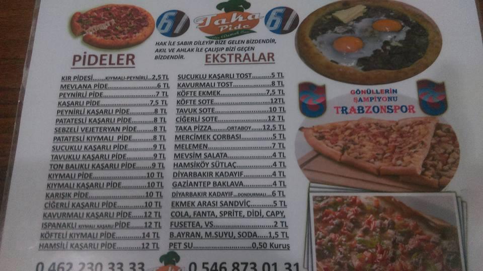 TaKa PiDe меню