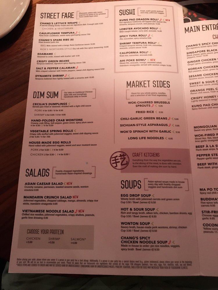 P.F. Chang's меню
