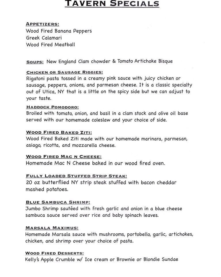 Charlotte Tavern меню