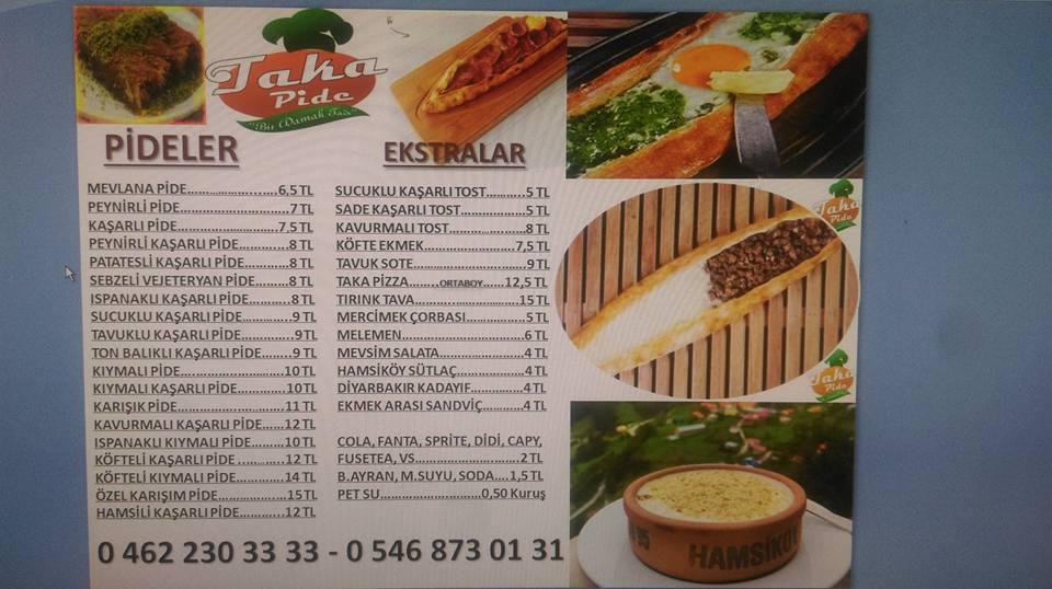 TaKa PiDe меню