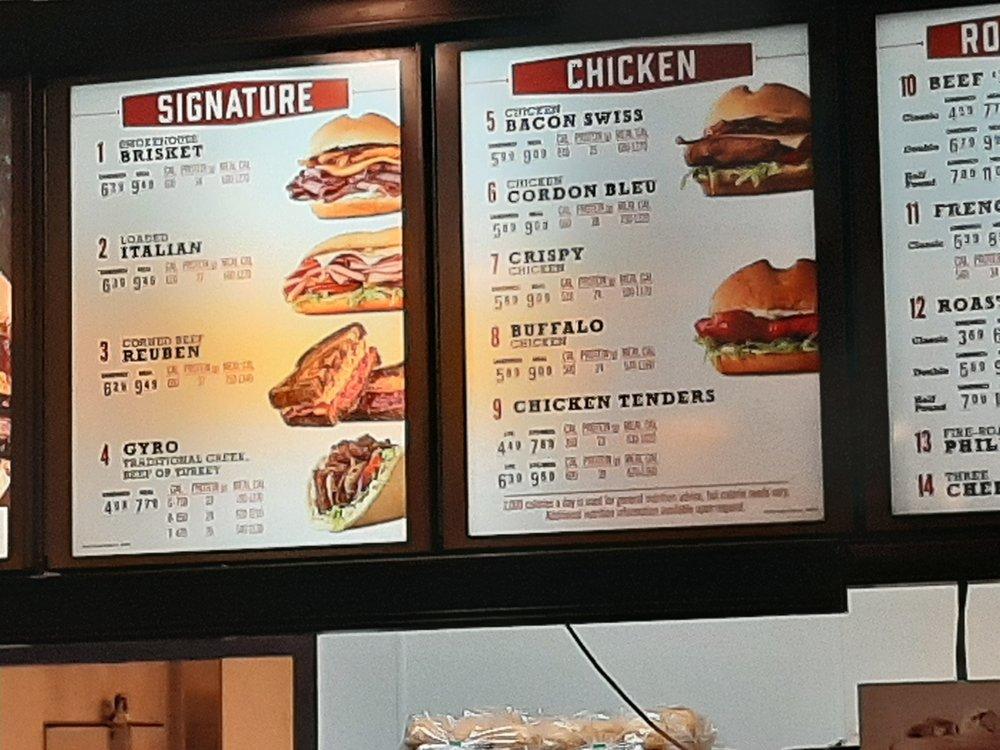 Arby's меню