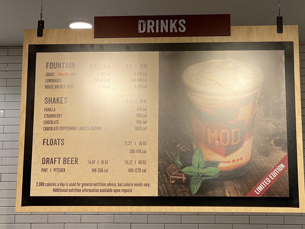 MOD Pizza меню
