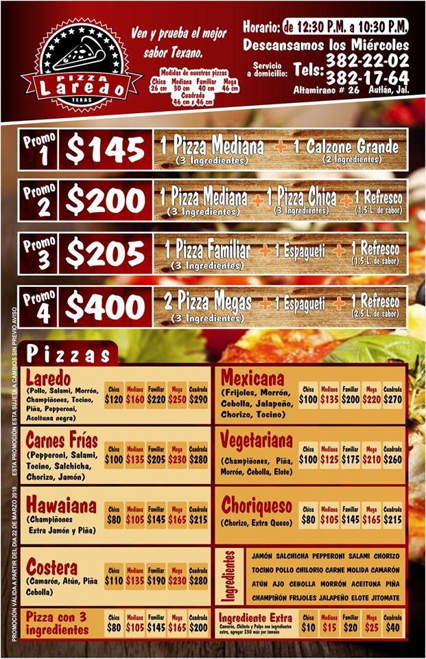 Pizza Laredo меню