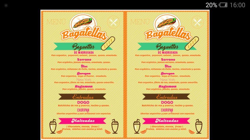 Bagatellas меню