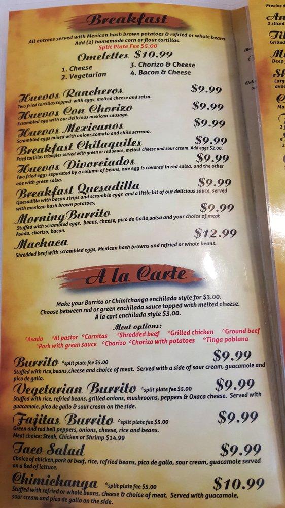 Anna's Mexican Grill меню