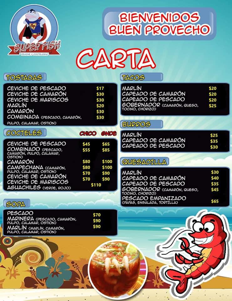 Super Fish Mariscos меню