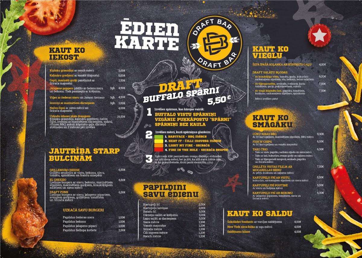 Draft Bar меню
